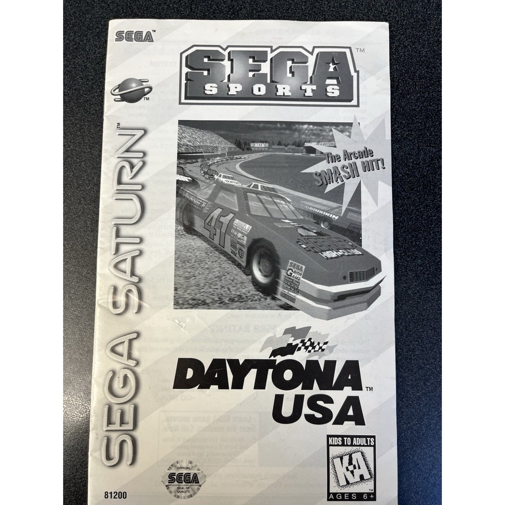 SEGA Saturn Daytona USA Instruction Manual Booklet Only